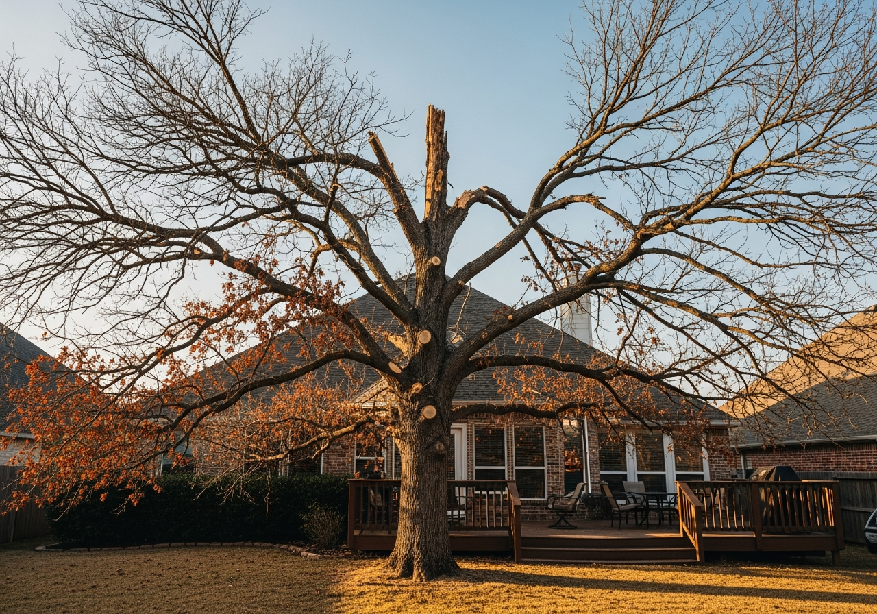 Before tree service in McKinney